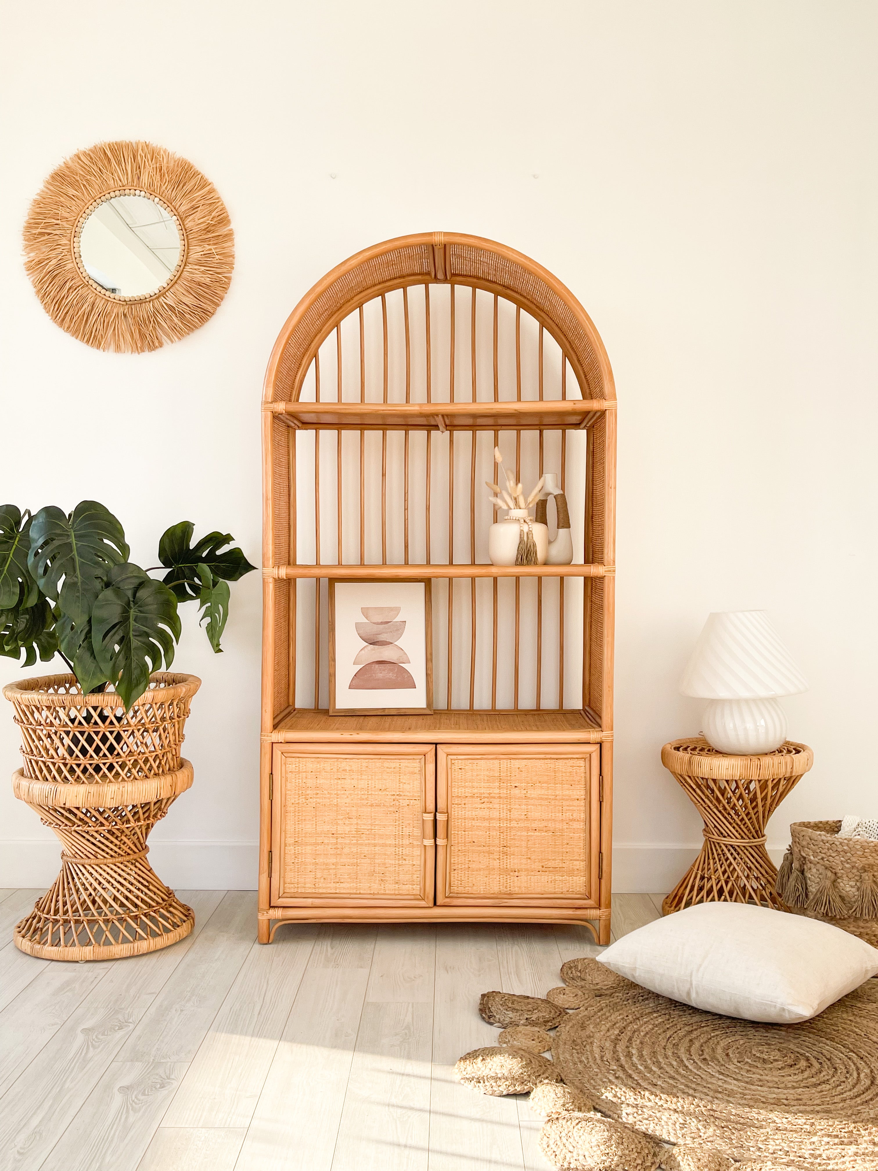 Bey Large Rattan Shelf – Boho Boutique Mtl